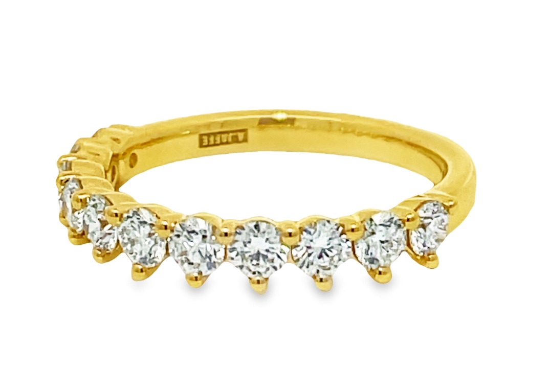 A. Jaffe .90cttw 18kt Yg 3-prong Diamond Wedding Band G-h Vs1-si1 itemprop=