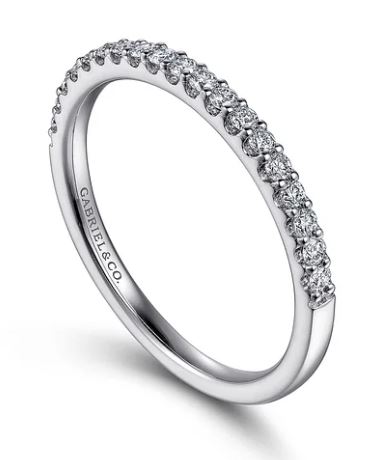 G&c .23ctw 14k Wg Shared Prong Rd Dia Band Style Ring F-h Vs1-si1 Serial #s2051180