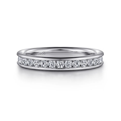 G&c .52cttw 14k Wg Channel Diamond Band Style Ring 
F-h Vs1-si1 Serial #s2051181