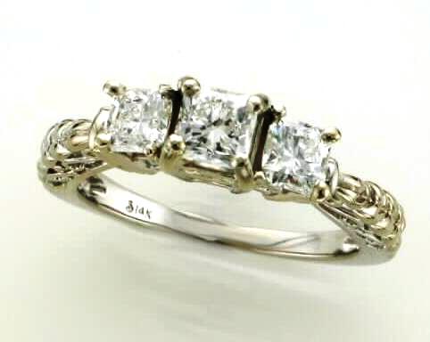 14kt Wg 1.26dtw Dream Cut Hearts On Fire 3-stone Diamond Engagement Ring Fg Si1-si2 itemprop=