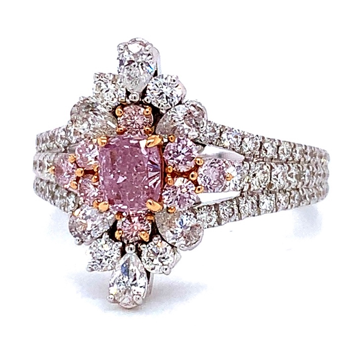 18k Wg .50pur-pnk Ctr 2.39cttw Pnk-wht Diamond Fashion Ring G-h Vs1-i1 Gia 6197739572 itemprop=