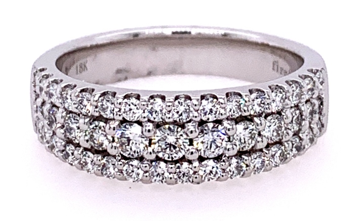 Fire & Ice .90cttw 18k Wg Diamond Fashion Band Style Ring F-h Vs1si1 itemprop=