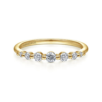 G&c No Sz .27cttw 14kt Yg Grad Dia Shared-prong Band Style Ring H-i Vs1-si1 Serial #s1948492