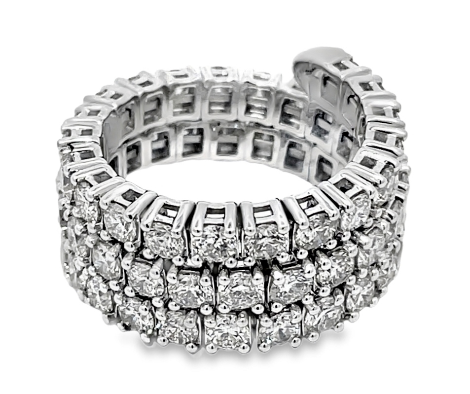 5.00cttw 14k Wg Flexible Diamond Band Fashion Ring H-j Si1-i1 itemprop=