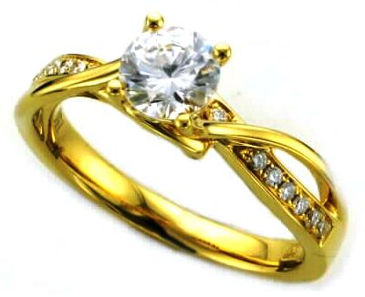 Cz Center .11dtw 18ky Channel Diamond Semi Mount 
For .75ct  G-h Vs1-vs2