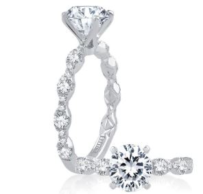 A.jaffe No Sz Cz Ctr .70cttw 18kt Wg Diamond Semi Mount With Quilted Shank For 1.00ct Ctr F-h Vs1-vs2 itemprop=
