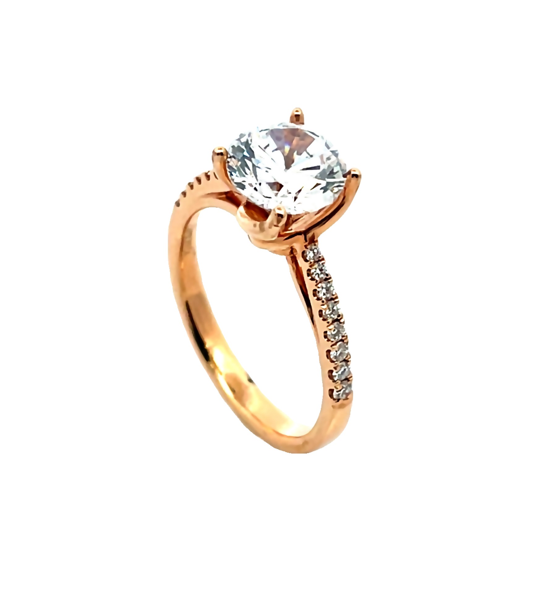 Simon G. Cz Center .18cttw 18kt Rg Diamond Semi Size 7.5 For 2.00ct Rb Center G-h Vs1-vs2 Serial# 766198 itemprop=