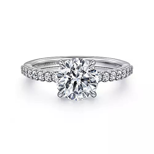 G&c Cz Ctr .21cttw 14kt Wg Diamond Semi Mount For 1.50ct Ctr F-h Vs1-vs2 Serial #s1966074