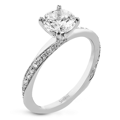 Twisted Diamond Semi-mount Ring