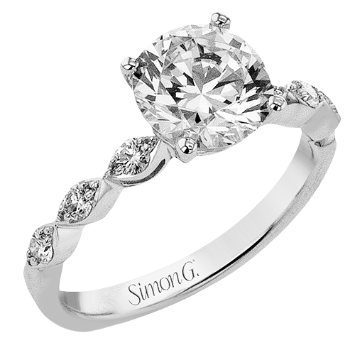 Straight Diamond Semi-mount Ring