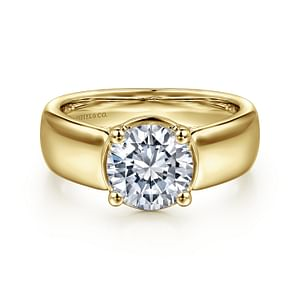 G&c Cz Center .13ct Tw 14k Yg Diamond Semi Mount For 1.50ct Rd Center G-i Vs1-vs2 Serial#s2083005 itemprop=