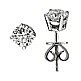 .76dtw 14k Wg 4-prong Solitaire Diamond Earrings   J-k I1