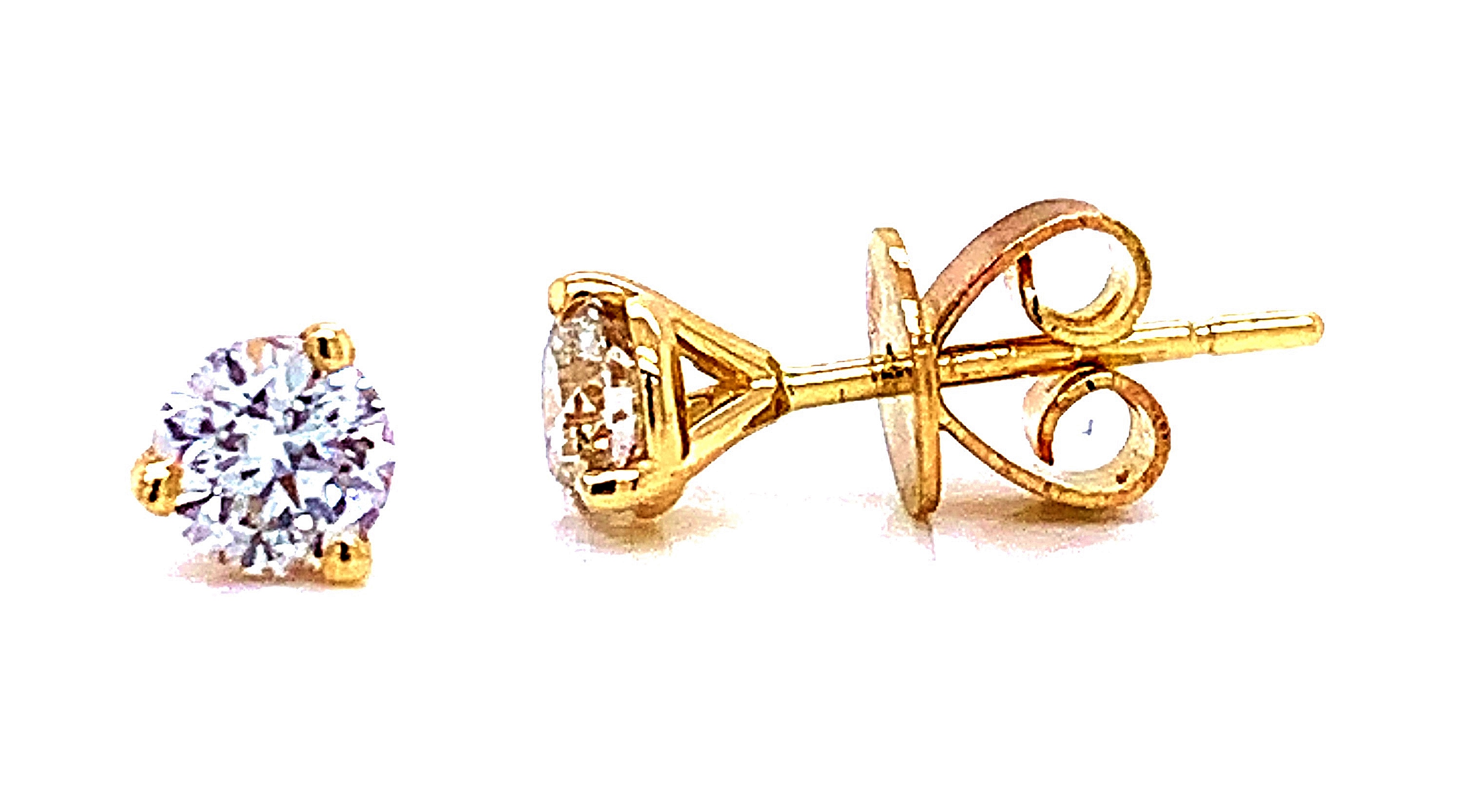 .49cttw 14kt Yg 3-prong Round Dia Kaleidoscope Earrings H-i I1