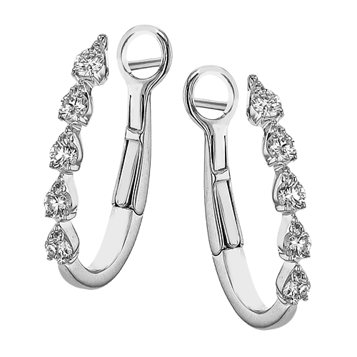 Simon G. .48cttw 18k Wg Rd Dia Earrings With Teardrop Settings F-h Vs1-vs2 Serial#803053