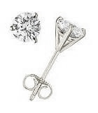 Classic 1 1/2cttw 14kt Wg 3 Prong Dia Solitaire Earrings I-k Si1-si2 itemprop=