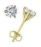 Classic 2/1cttw 14kt Yg 3 Prong Diamond Solitaire Earrings K-l Vs2-si1 itemprop=
