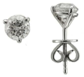 Classic 2/1cttw 14kt Wg 3 Prong Diamond Stud Earrings H-i I1 itemprop=