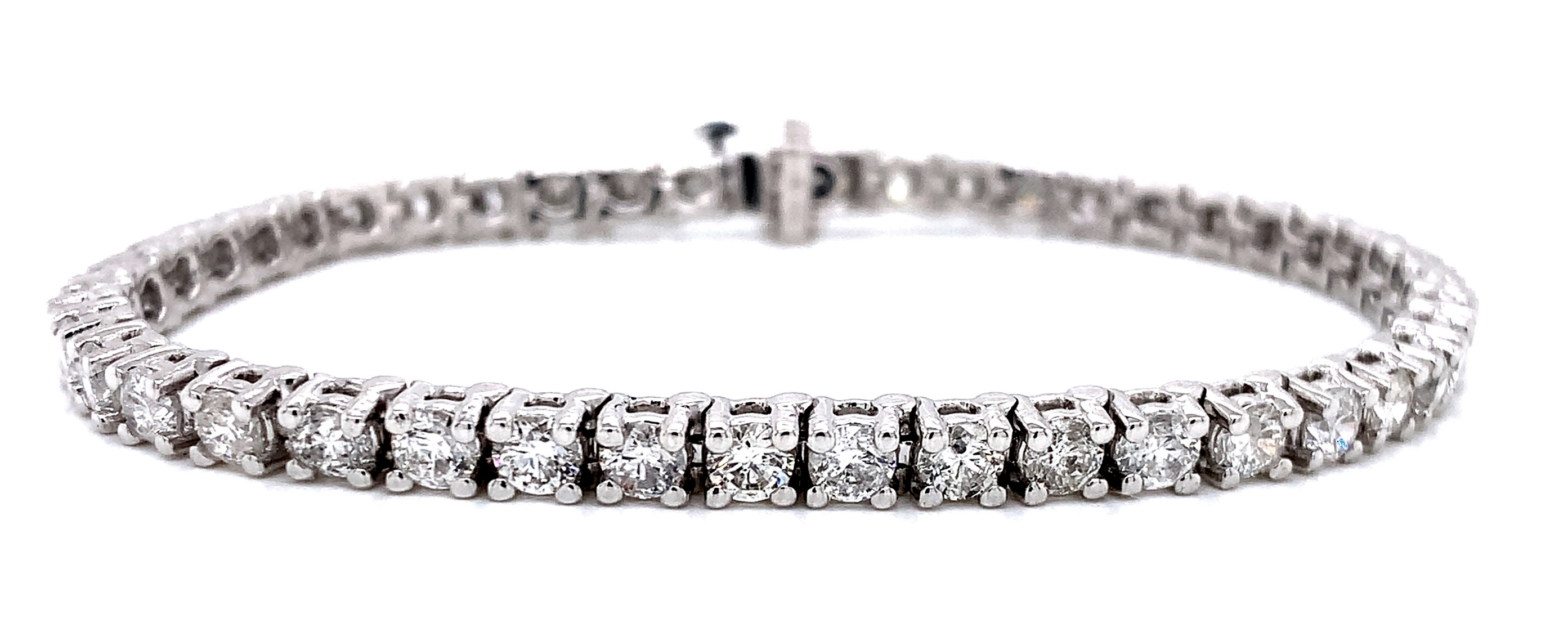 6.99cttw 14k Wg Kaleidoscope Dia Tennis Bracelet  H-j Si2-i2 itemprop=
