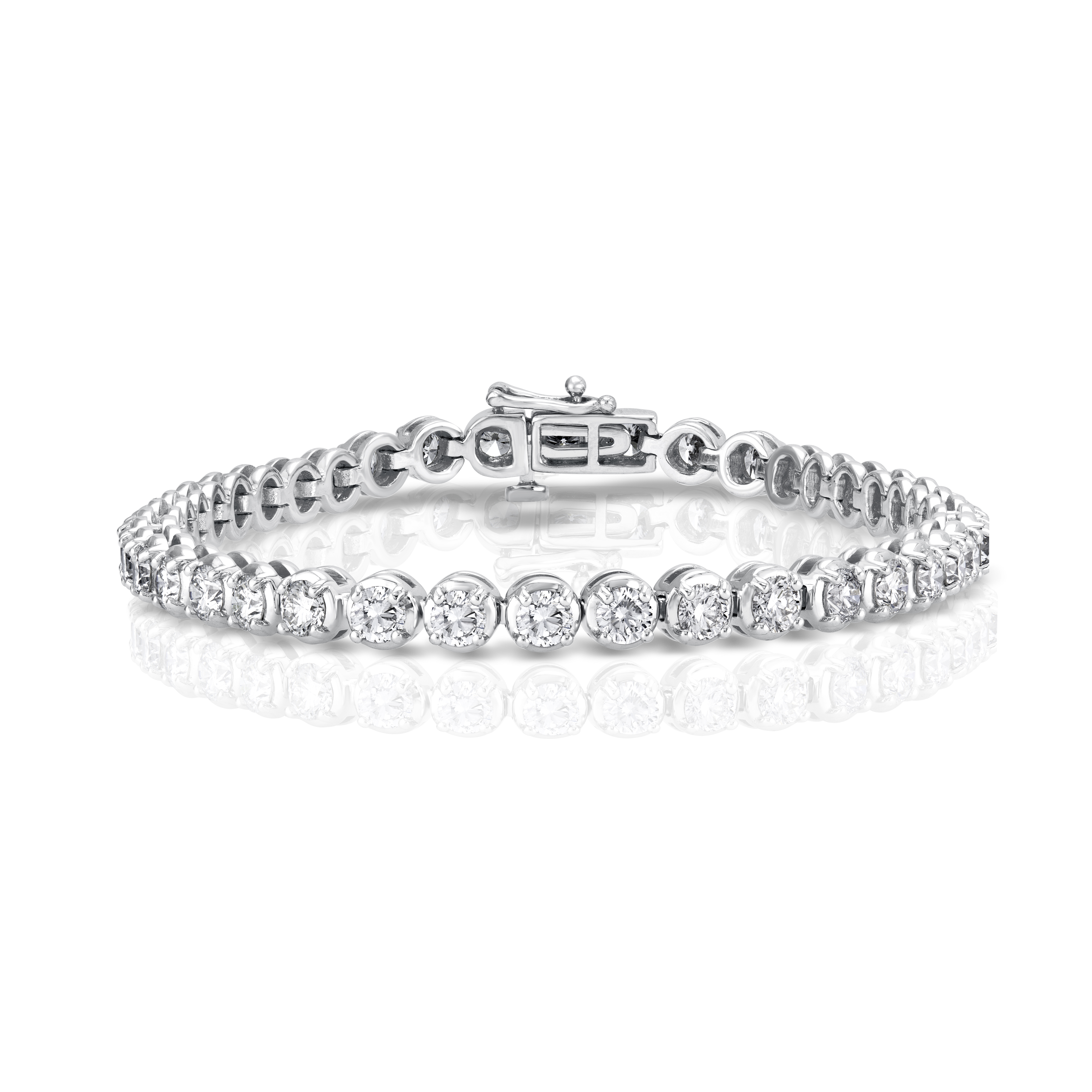 Fire & Ice 3.00cttw 18kt Wg Diamond Straight Line Tennis Bracelet F-h Vs1-si1 itemprop=