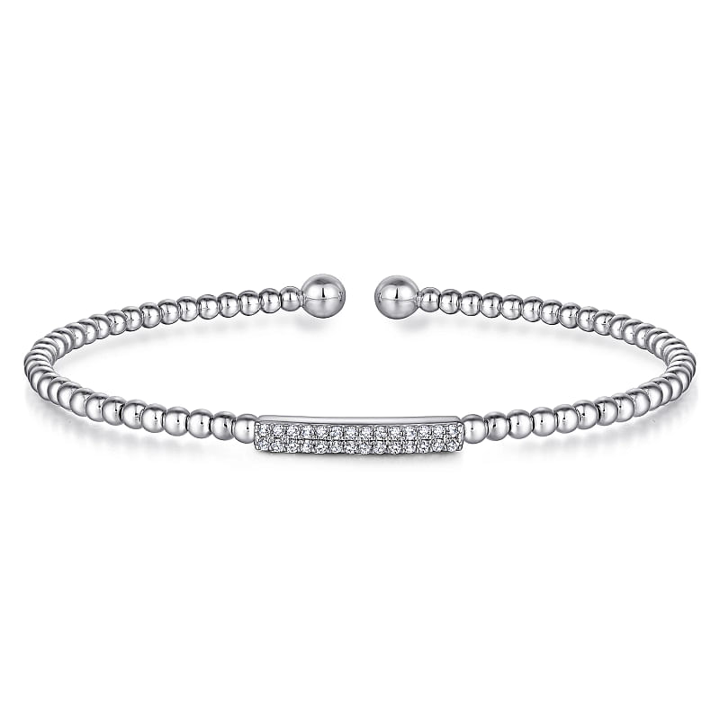 G&c .13cttw 14kt Wg Bujukan Diamond Bangle Serial #s1899743 F-h Vs1-si1