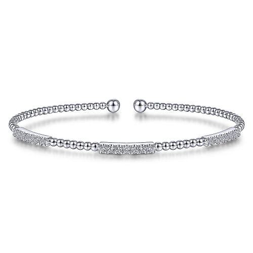 G&c .45cttw 14kt Wg Bujukan Cuff Diamond Bracelet With Diamond Bar Stations Size 6.25 G-i Vs1-vs2 Serial #s1897523 itemprop=