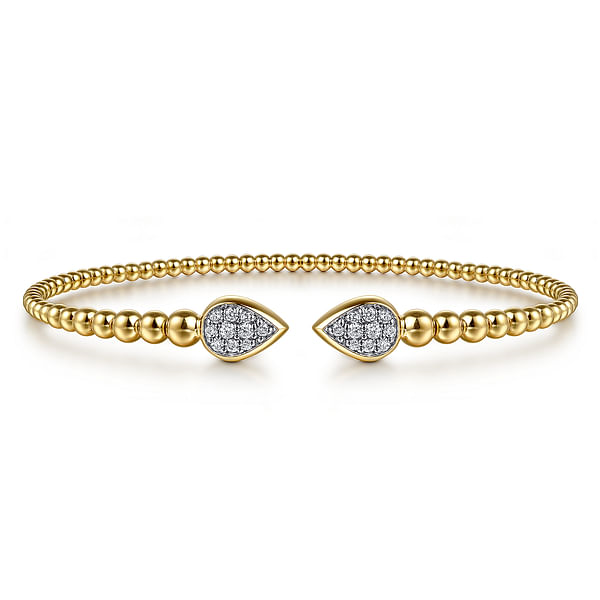 G&c .26cttw 14kt Yg Bujukan Pave Dia Bangle Bracelet Serial #s1965514 G-i Vs1-vs2