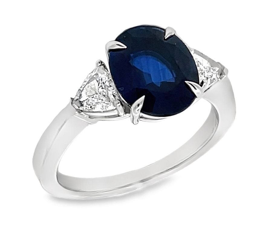 2.52ctsa .54dtw 18k Wg 3-stone Blue Sapphire & Dia Ring E-f Si1 itemprop=