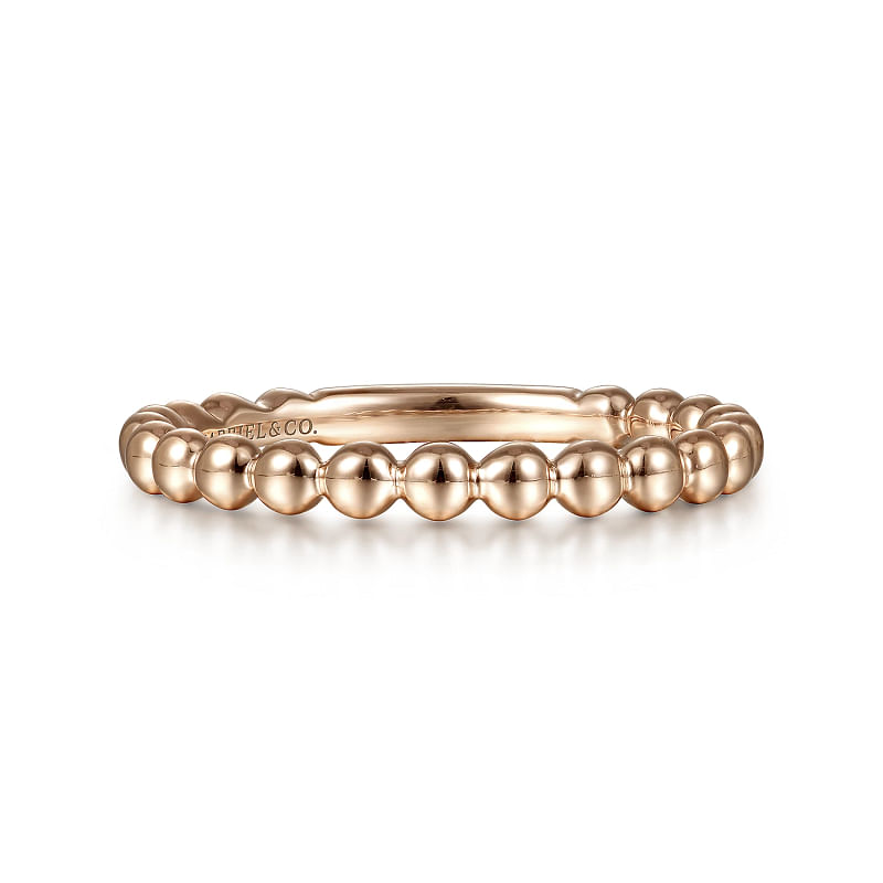 14k Rose Gold Bujukan Stackable Ring