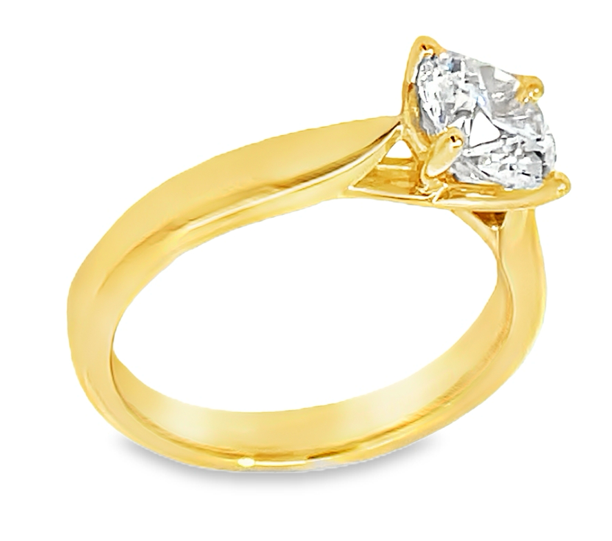 G&c Cz Ctr 14kt Yg *jamie* Round Solitaire Mounting For 1.25ct Ctr Serial #s1965486