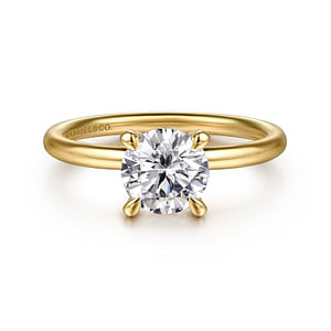 G&c Cz Ctr 14k Yg *tiana* Solitaire Mtg For 1.00ct Rd Ctr Serial # S1986973