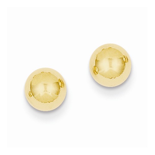 14kt 6mm Yellow Gold Ball Earrings