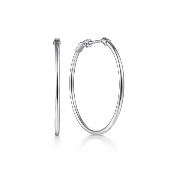G&c 30mm 14kt Wg Classic Hoop Earrings Serial# S2083065