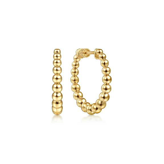 G&c 14kt Yg Classic Bujukan Hoop Earrings Serial# S2083203