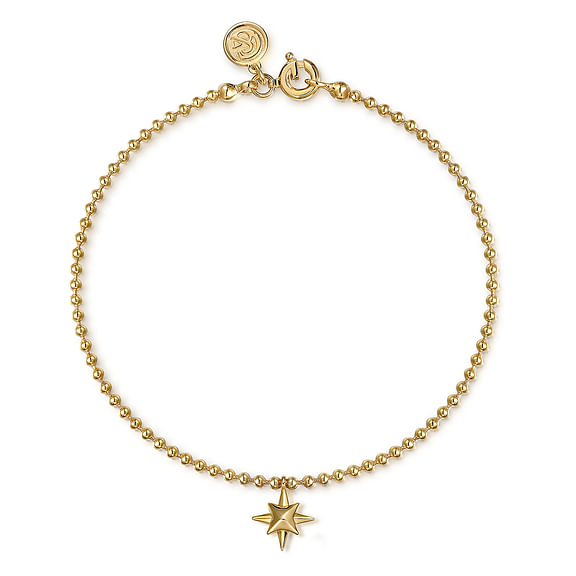 G&c 14kt Yg Bujukan Bracelet With Starburst Charm Serial #s1965521