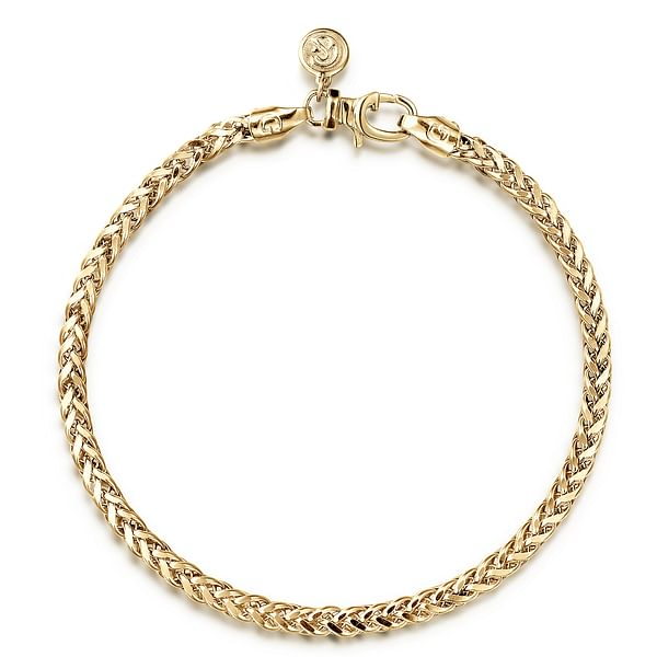 G&c 8inch 14kt Yg Mens Wheat Chain Bracelet Serial #s2039508