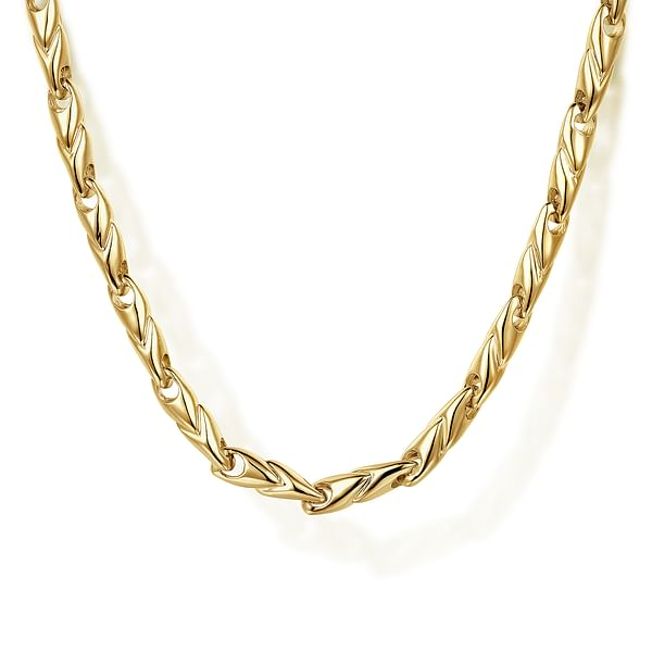 G&c 24inch 14kt Yg Hollow Link Chain Serial# S2082884 itemprop=