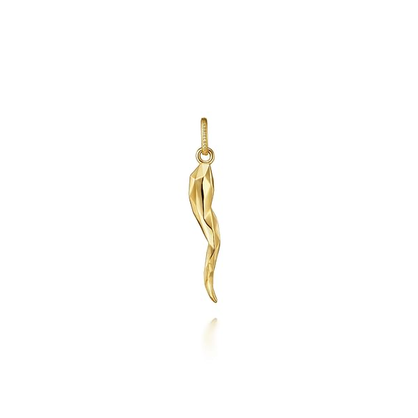 G&c 14kt Yg Italian Horn Pendant Serial# S2082882
