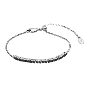 Sterling Silver Black Spinel Adjustable Bracelet