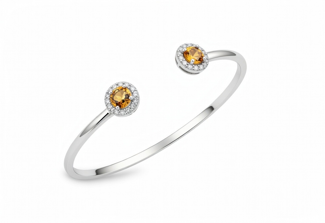 Sterling Silver Ethiopian Opal And White Topaz Cuff Bracelet