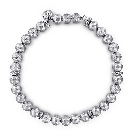 G&c Ss Faceted Bead Bracelet Serial #s1730087