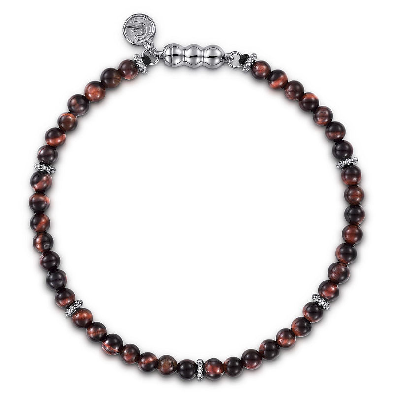 G&c Ss 4mm Tiger Eye Beaded Bracelet Serial #s1767257