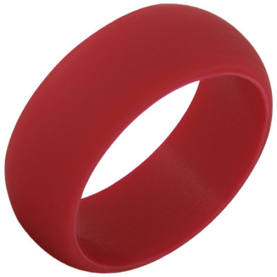 9mm Red Silicone Band Size 12