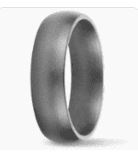 9mm Medium Grey Silicone Band Size 12