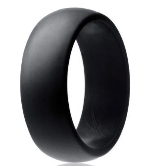 Black Silicone Band Size 8