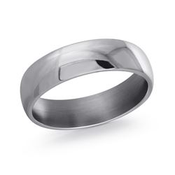 6.5mm Tantalum Band Polished Finish Grey 
Size 11