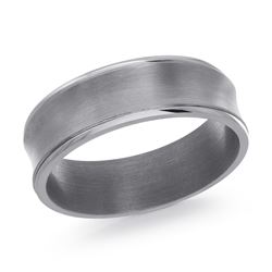 7mm Tantalum Band Satin Finish Grey
 Size 9