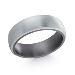 7mm Tantalum & 14kt White Gold Mens Band With Satin Finish
Size 10