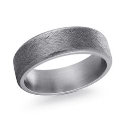 7mm Tantalum Band Scratch Finish Grey 
Size 12