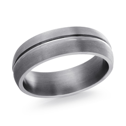7mm Tantalum Band Satin Finish Grey 
Size 12