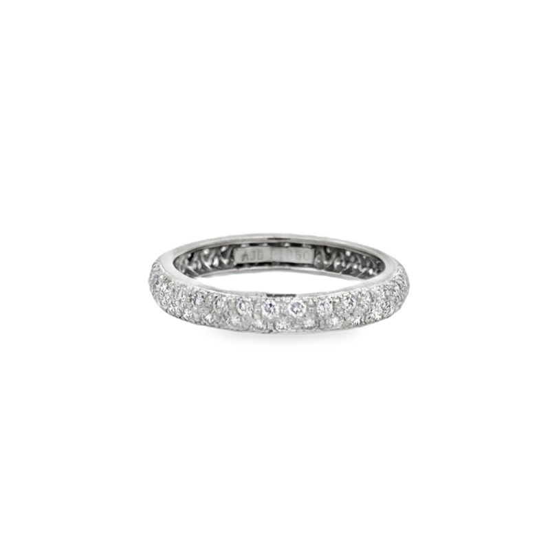 Platinum Pave Diamond Eternity Band